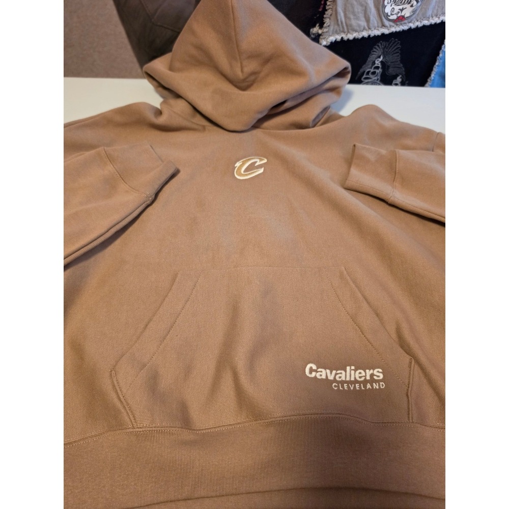 47 Brand Cleveland Cavaliers NBA Hoodie Portabella Brown Fleece Sweatshirt Large